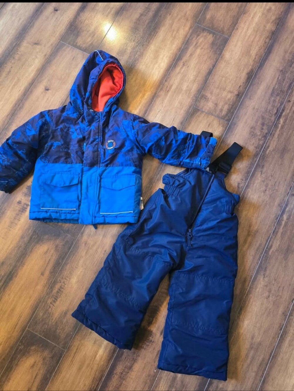 Gustin Blue and Navy Kids Snow Jacket & Bib Overalls